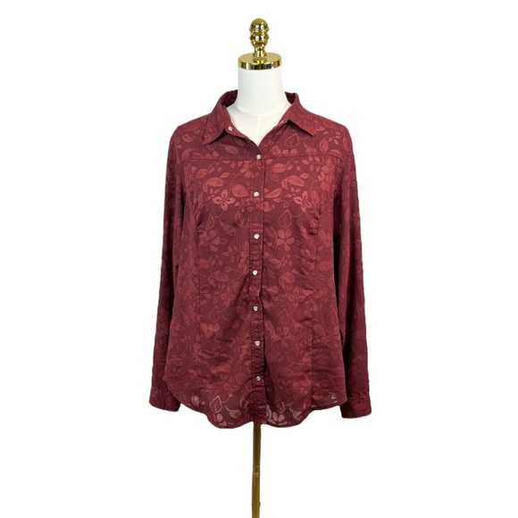 Woman’s Exofficio floral pearl snap top size L - Picture 1 of 5